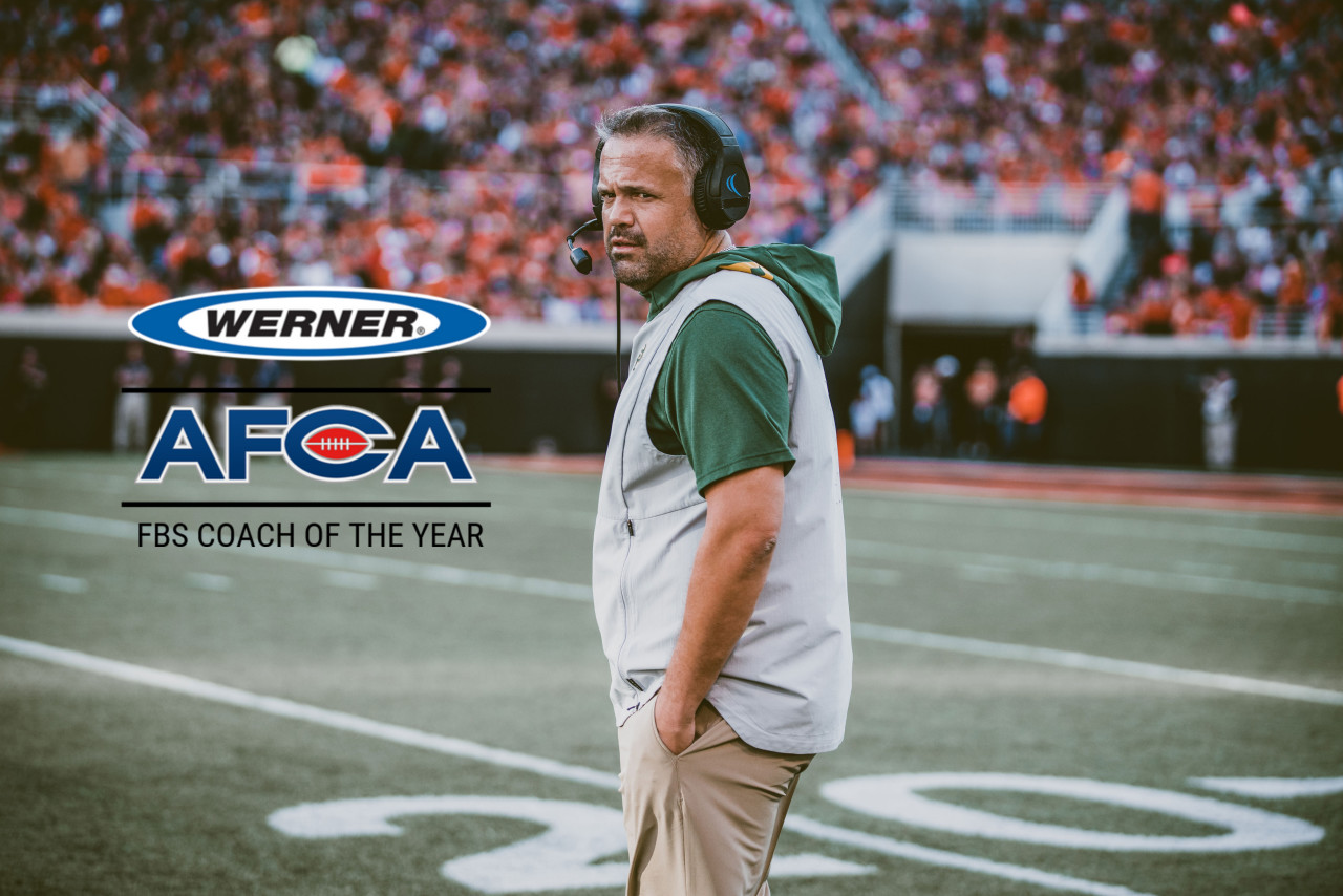 Werner Ladder AFCA FBS Regional Coach Of The Year - Matt Rhule w/ Logo