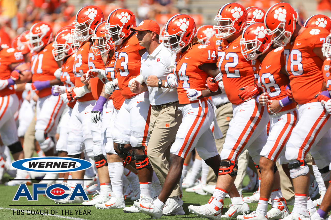 Werner Ladder AFCA FBS Regional Coach Of The Year - Dabo Swinney 2 w/ Logo