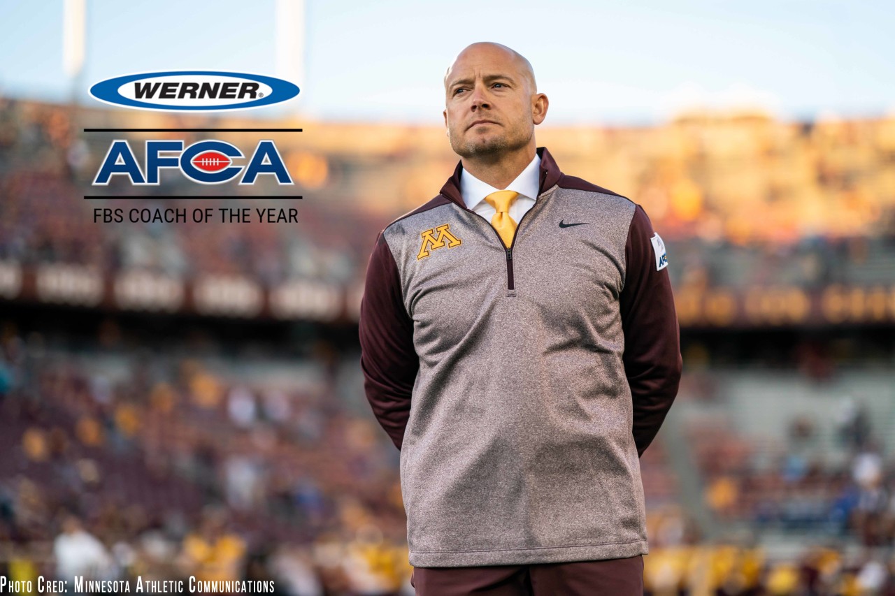 Werner Ladder AFCA FBS Regional Coach Of The Year - PJ Fleck w/ Logo