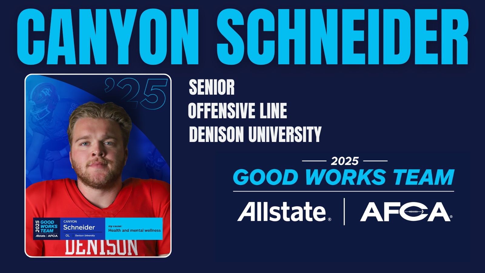 Allstate AFCA Good Works Team - Canyon Schneider
