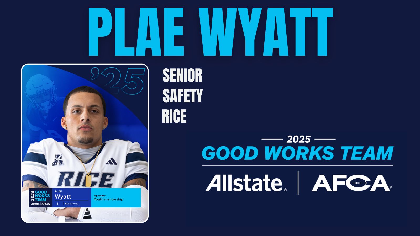 Plae Wyatt Good Works Team