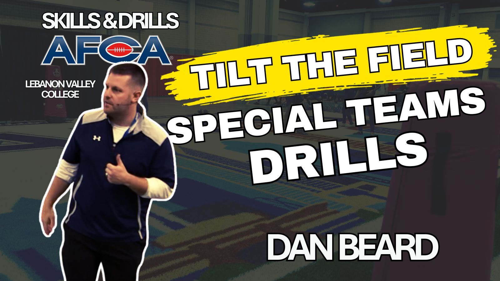 Dan Beard teaches special teams drills at the AFCA Convention